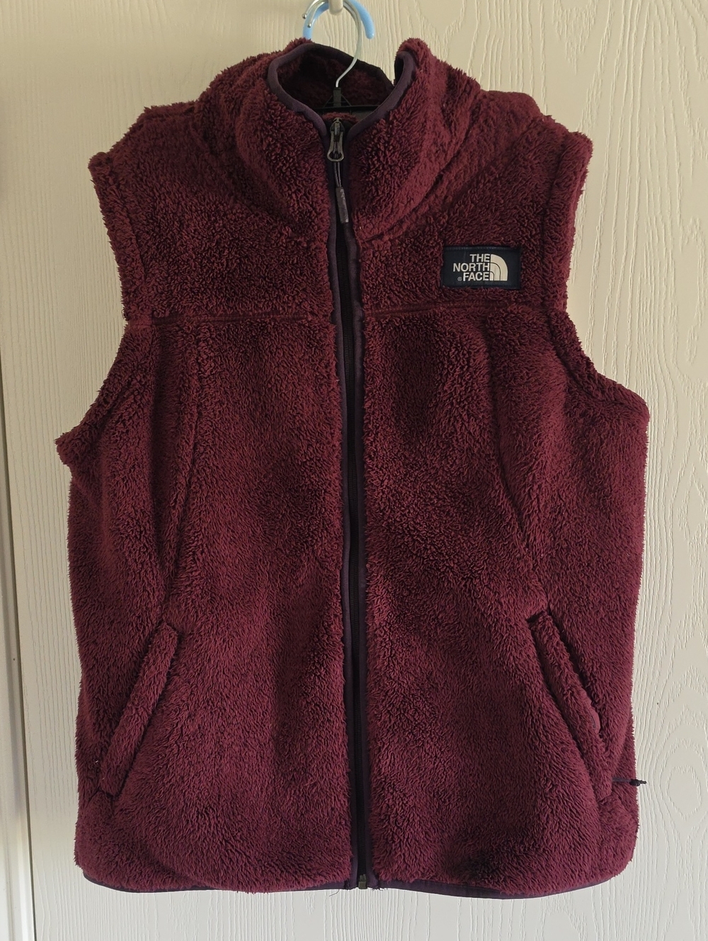 The North Face Maroon Teddy Fleece Vest